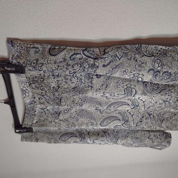 Preloved J. Crew Women's Blue/White Print Skirt Size 10 - Picture 2 of 5